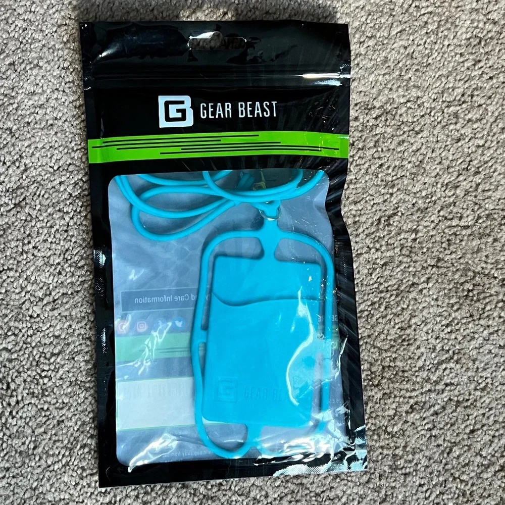 NEW - Gear Beast Cell Phone Lanyard - Universal Neck Phone Holder w/Card Pocket